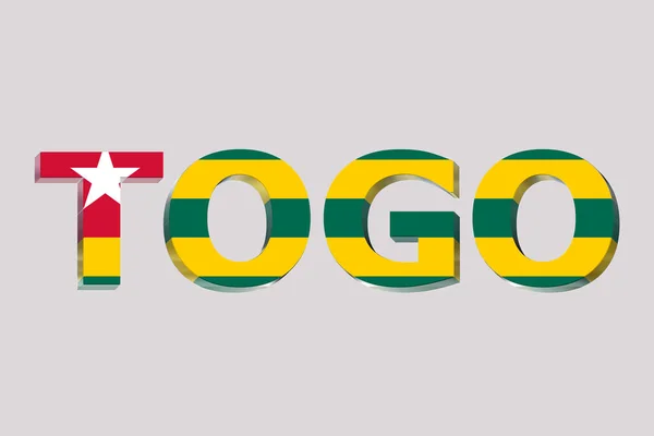 Flag Togo Text Background — Stock Photo, Image