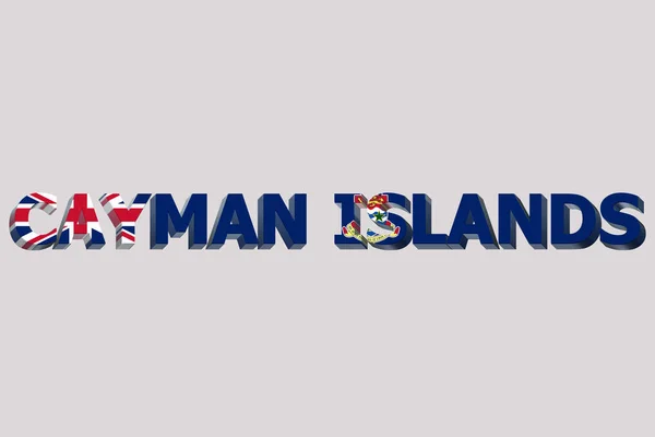 Flagga Caymanöarna Textbakgrund — Stockfoto