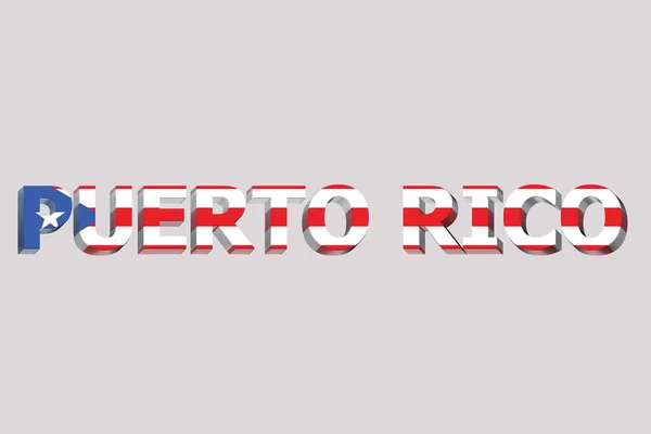 Флаг Пуэрто Рико Текстовом Фоне — стоковое фото