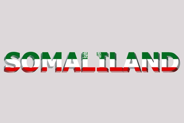 Bandeira Somalilândia Fundo Texto — Fotografia de Stock