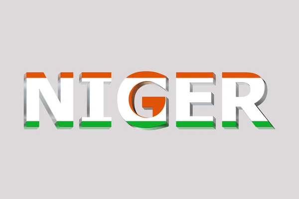 Bandeira Níger Fundo Texto — Fotografia de Stock