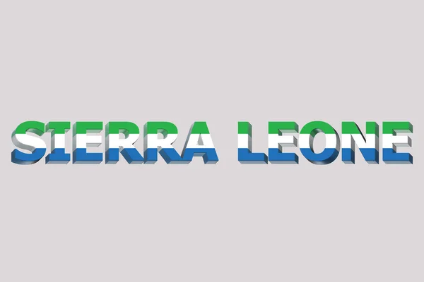 Drapeau Sierra Leone Sur Fond Texte — Photo