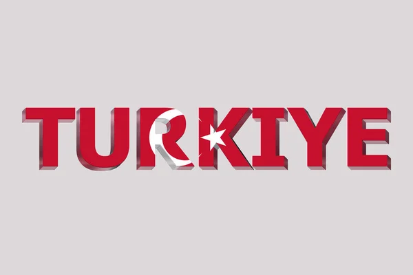 Flaga Turkiye Tle Tekstu — Zdjęcie stockowe
