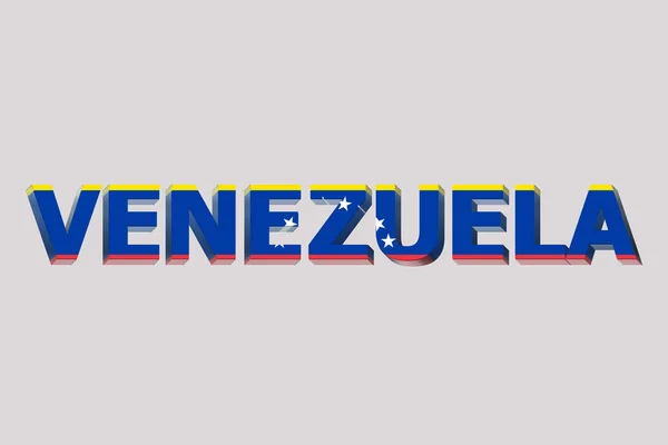 Bandera Venezuela Sobre Fondo Texto — Foto de Stock
