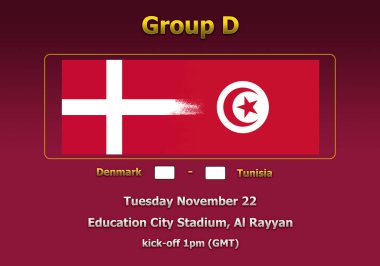 Dünya Kupası Katar 2022 Şampiyonası 'nın 3 boyutlu illüstrasyon grubu aşaması.