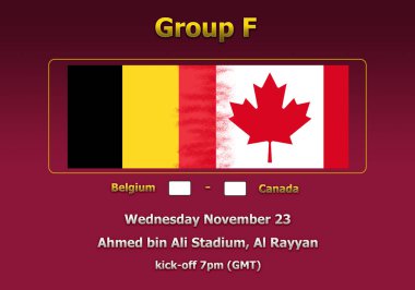 Dünya Kupası Katar 2022 Şampiyonası 'nın 3 boyutlu illüstrasyon grubu aşaması.