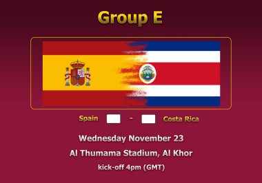 Dünya Kupası Katar 2022 Şampiyonası 'nın 3 boyutlu illüstrasyon grubu aşaması.