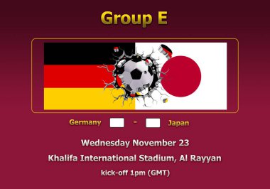 Dünya Kupası Katar 2022 Şampiyonası 'nın 3 boyutlu illüstrasyon grubu aşaması.