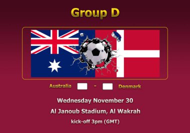 Dünya Kupası Katar 2022 Şampiyonası 'nın 3 boyutlu illüstrasyon grubu aşaması.