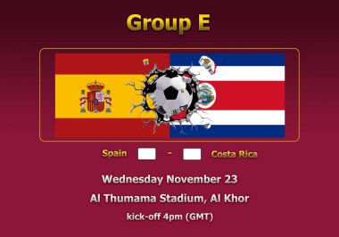 Dünya Kupası Katar 2022 Şampiyonası 'nın 3 boyutlu illüstrasyon grubu aşaması.