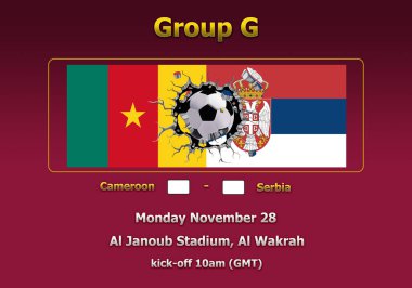 Dünya Kupası Katar 2022 Şampiyonası 'nın 3 boyutlu illüstrasyon grubu aşaması.