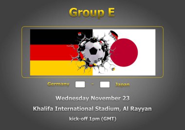 Dünya Kupası Katar 2022 Şampiyonası 'nın 3 boyutlu illüstrasyon grubu aşaması.