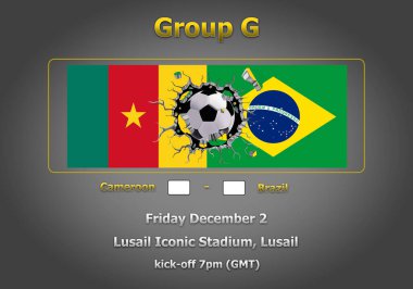 Dünya Kupası Katar 2022 Şampiyonası 'nın 3 boyutlu illüstrasyon grubu aşaması.