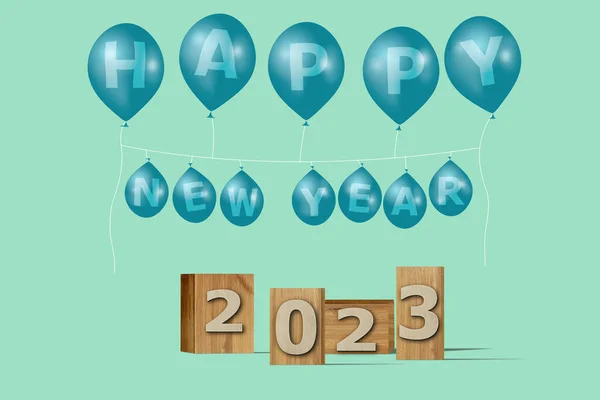 Illustration New Year Konzept 2023 Design Mit Text Auf Der — Stockfoto