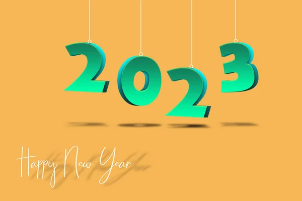 Illustration Concept New Year 2023 Background Design Greeting Card Banner — Stock Photo, Image
