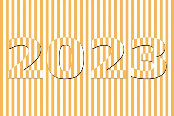 Illustratie Concept Nieuwjaar 2023 Two Tone Achtergrond Ontwerp Wenskaart Banner — Stockfoto