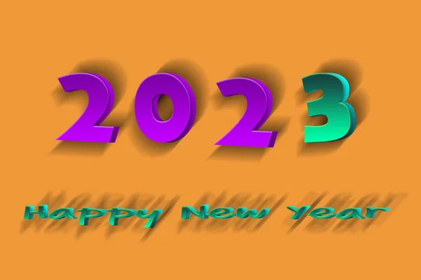 Ilustrace Koncept Nový Rok 2023 Pozadí Design Pozdrav Nápis Plakát — Stock fotografie