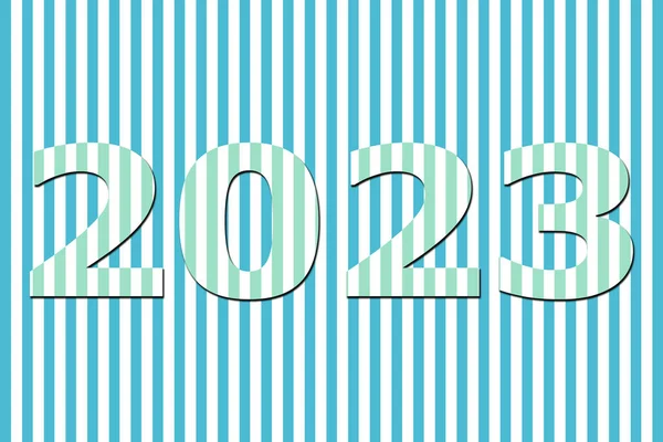 Illustratie Concept Nieuwjaar 2023 Two Tone Achtergrond Ontwerp Wenskaart Banner — Stockfoto