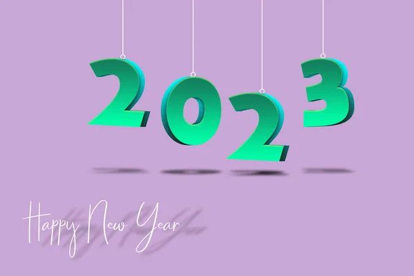 Illustration Concept New Year 2023 Background Design Greeting Card Banner — Stock Photo, Image