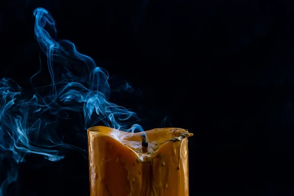 Big Candle Smoke Colorful Abstract — Stock Photo, Image