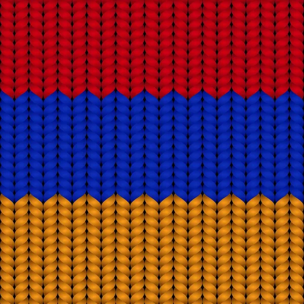 Bandera Armenia Una Cuerda Trenzada — Archivo Imágenes Vectoriales