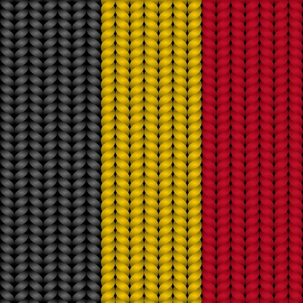 编绳上的比利时国旗 — 图库矢量图片