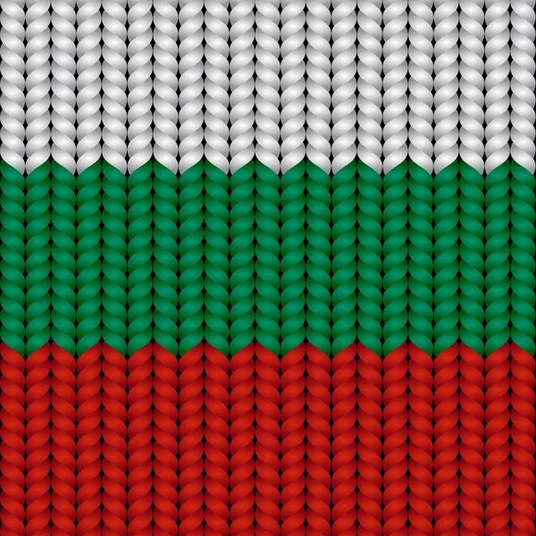 Bulgaristan Bayrağı Örülmüş Bir Iple — Stok Vektör