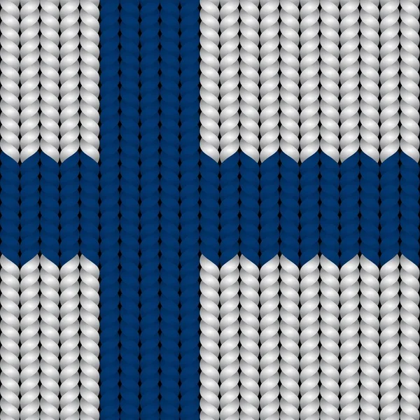 Σημαία Της Φινλανδίας Πλεκτό Σχοινί — Διανυσματικό Αρχείο