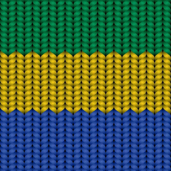 加蓬共和国的国旗挂在辫子上 — 图库矢量图片