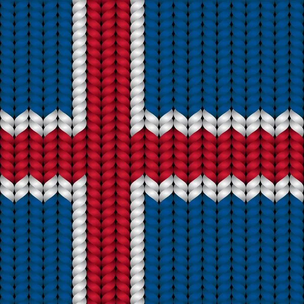 編組でアイスランドの旗 — ストックベクタ