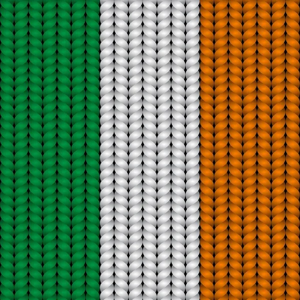 缠在辫子上的爱尔兰国旗 — 图库矢量图片