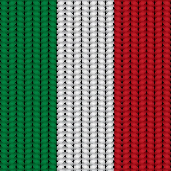 Flaga Włoch Plecionym Ropie — Wektor stockowy