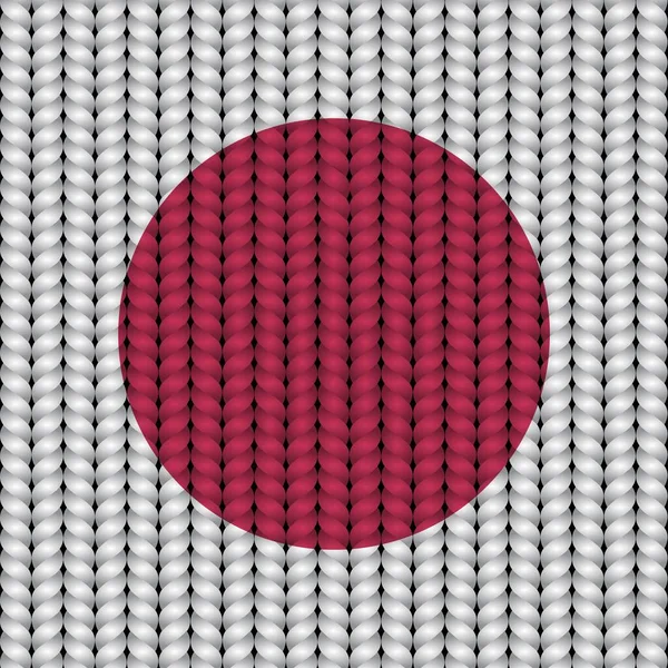 Bendera Jepang Pada Tali Dikepang - Stok Vektor