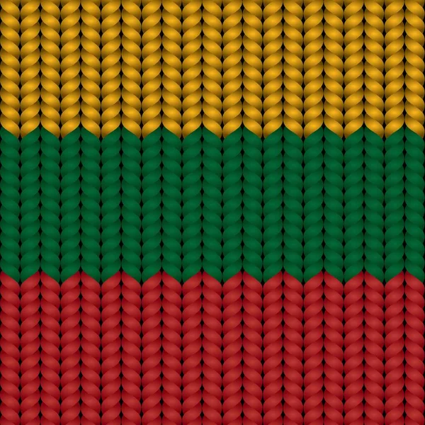 Bandeira Lituânia Numa Rop Trançada — Vetor de Stock