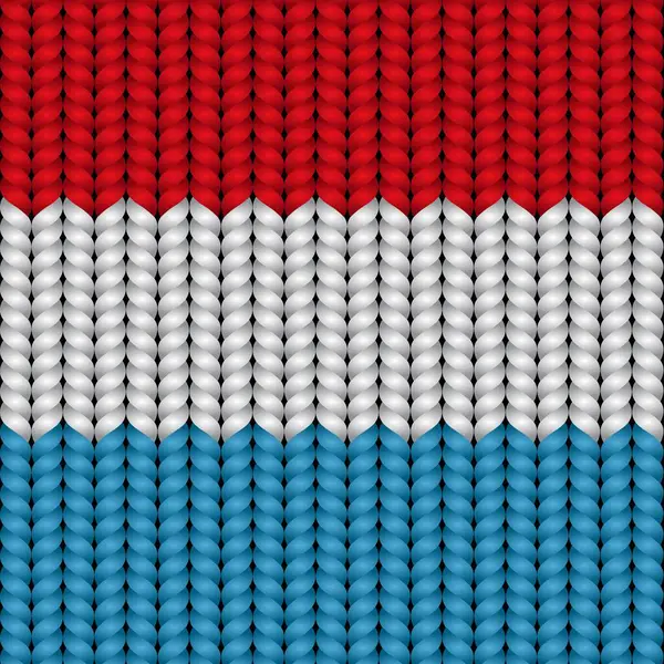 Bandiera Del Lussemburgo Rosone Intrecciato — Vettoriale Stock