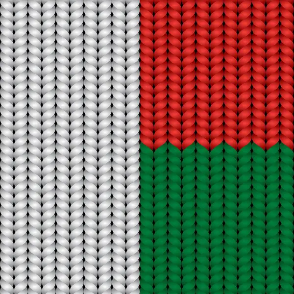 Madagaskars Flagga Ett Flätat Band — Stock vektor