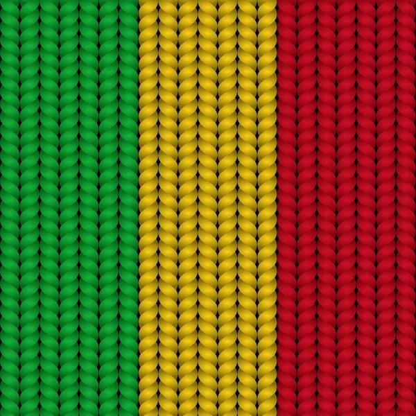 Flaga Mali Plecionym Ropie — Wektor stockowy