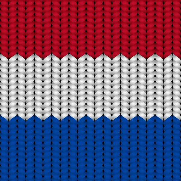 Bandera Holanda Con Una Cuerda Trenzada — Archivo Imágenes Vectoriales