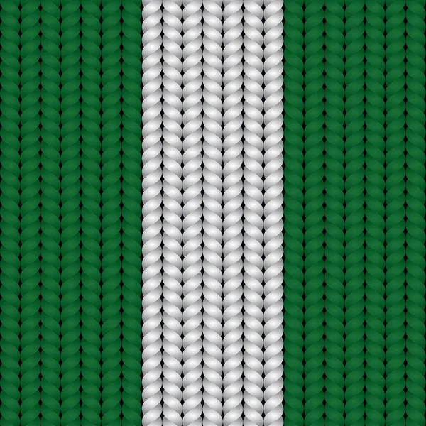 挂在辫子上的尼日利亚国旗 — 图库矢量图片