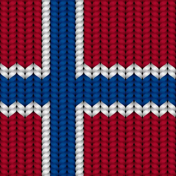 Σημαία Νορβηγίας Επί Πλεκτού Σχοινιού — Διανυσματικό Αρχείο