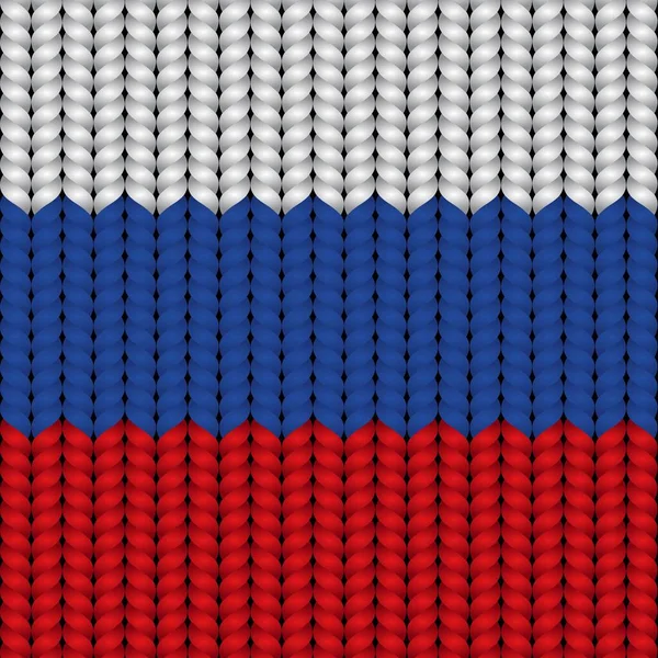 Drapeau Russie Sur Une Corde Tressée — Image vectorielle