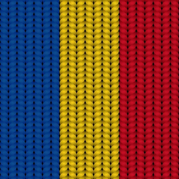 Bandeira Roménia Numa Rop Trançada — Vetor de Stock