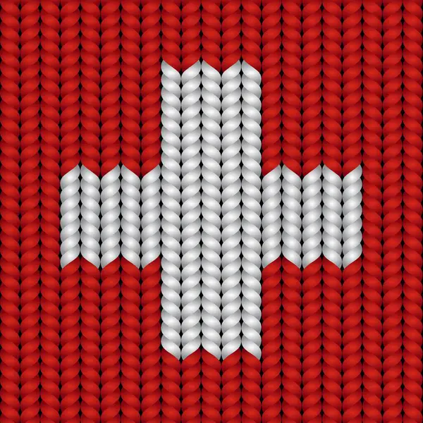 Flaga Szwajcarii Plecionym Ropie — Wektor stockowy