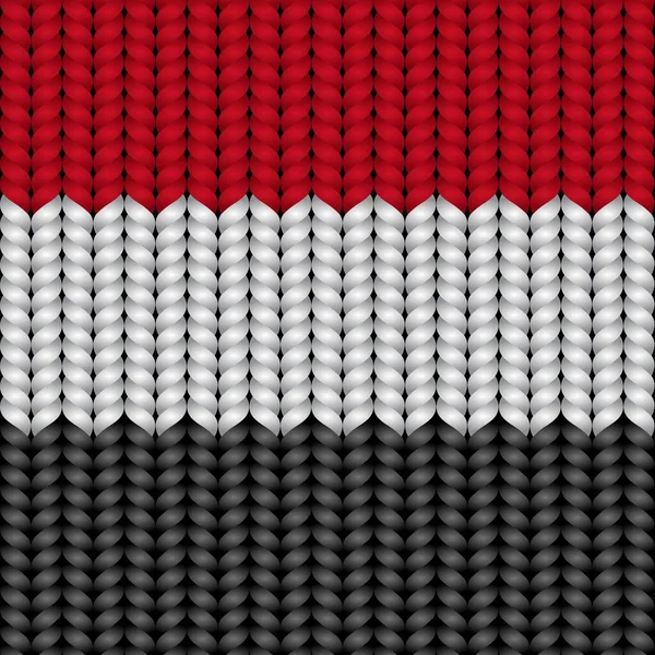 Jemenská Vlajka Spletené Kapce — Stockový vektor