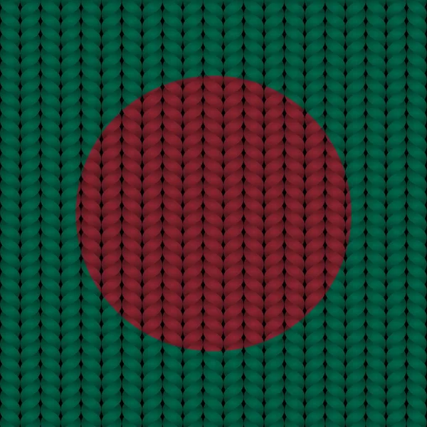 Bangladeş Bayrağı Örülmüş Bir Iple — Stok Vektör