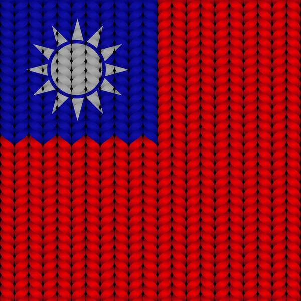 Bandera República China Con Una Cuerda Trenzada — Archivo Imágenes Vectoriales
