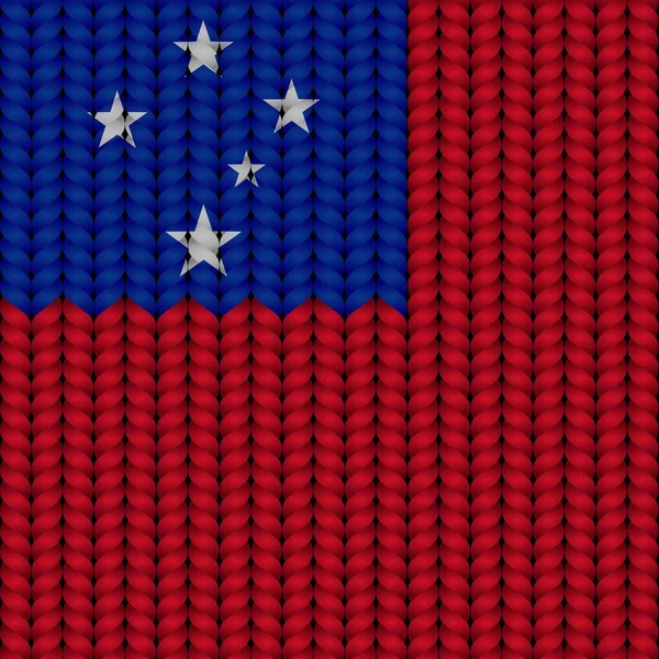 Флаг Самоа Плетеной Верёвке — стоковый вектор
