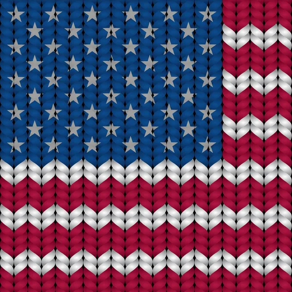 Amerikai Egyesült Államok Zászló Fonott Roppon — Stock Vector