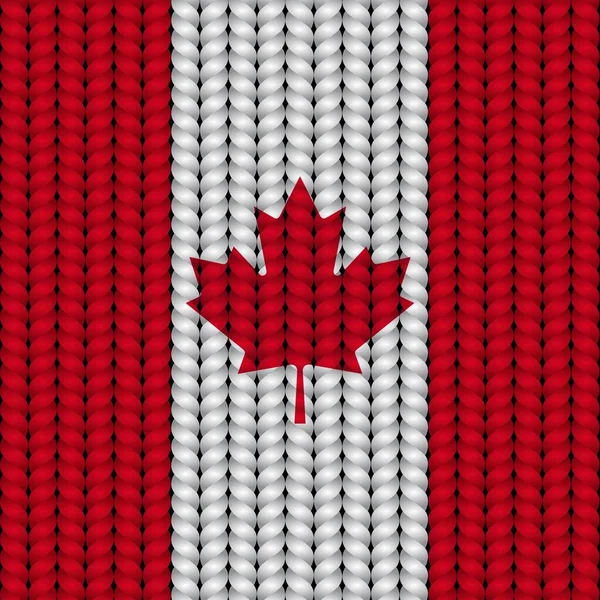 Kanadská Vlajka Spletené Kapce — Stockový vektor