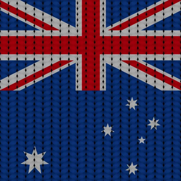 Australská Vlajka Spletené Kapce — Stockový vektor